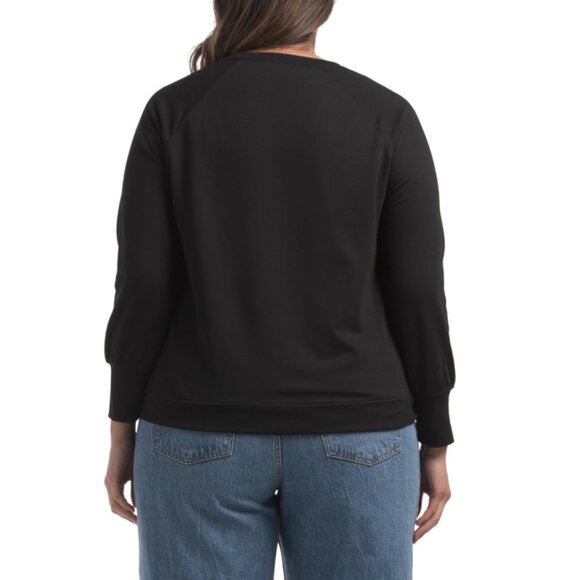 PHILOSOPHY Black/white Plus Boo Knit Top - Picture 2 of 2